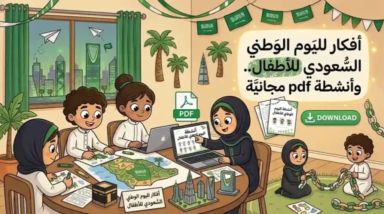 أفكار لليوم الوطني السّعودي للأطفال.. وأنشطة pdf مجانيَّة